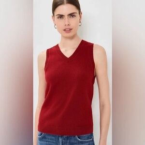 Reformation Reese Cashmere Tank Red - Size M